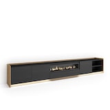 thumbnail of TV-Schrank, Lowboard, 310x50x37 cm, Für TV-Geräte bis zu 80", Elektrokamin., LED, Schwarz Eiche
