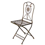thumbnail of Gartenstuhl Metall Tecla 17921 Metallstuhl Stuhl Garten Vintage Eisen Nostalgie Eisenstuhl Braun Antik