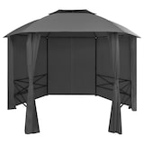 thumbnail of vidaXL Gartenpavillon mit Vorhängen Hexagonal 360x265 cm