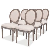 thumbnail of Chaises à manger lot de 6 crème tissu Modèle Orion Focus Plus
