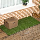 thumbnail of Outsunny césped artificial de 10 piezas alfombra césped artificial 30x30 cm con altura de hierba 20 mm anti-UV para jardín patio balcón