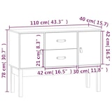 thumbnail of Helloshop26 - Buffet Sideboard Kommode Kleiderschrank Aufbewahrungsmöbel Organizer für Küche Wohnzimmer Lounge 110 x 40 x 78 cm 02_0030200