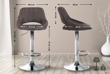 thumbnail of Barhocker SEGAD - Stoff Dunkelgrau 46.5x48x85 cm Silber | Barstuhl Mit Lehne Tresenhocker Tresenstuhl Kneipenhocker Kneipenstuhl