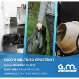 thumbnail of G.M. DISTRIBUZIONE - 8 Sacchi Neri Grandi Resistenti 90x120 cm Plastica HDPE, 130 litri, Sacchetti Indifferenziata, Sacchi Spazzatura Buste Spazzatura