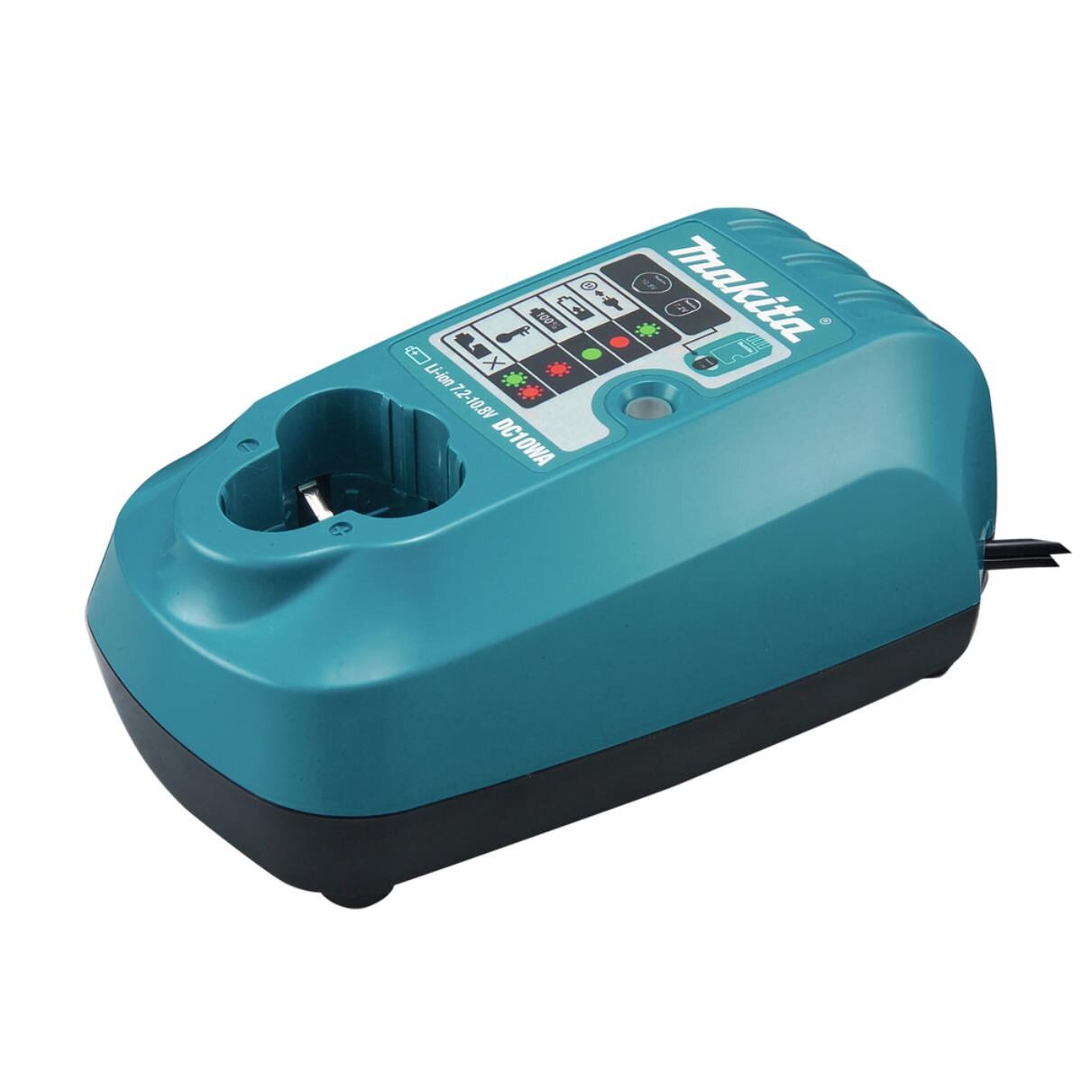 Makita Ladegerät DC10WA, Li-Ionen, 7,2–10.8 V Li-Ionen • 7,2 V / 10,8 V • DC10WA
