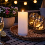 thumbnail of LED Solar Kerze für Außen Garten Outdoorkerze 7,5x17,5cm Lichtsensor