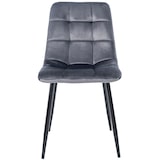 thumbnail of Set van 4 eetkamerstoelen Antibes Velvet donkergrijs