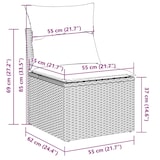 thumbnail of vidaXL 6-tlg. Garten-Sofagarnitur mit Kissen Hellgrau Poly Rattan