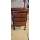 thumbnail of shopinnovativo -Comodino camera da letto classico in legno con rifinitura in noce lucido 43X32X64 H