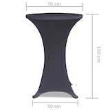 thumbnail of Tischhussen für Stehtische 2er Set AMAU Stretchhusse Ø70 cm anthrazit | Hussen elastisch Stehtischhusse Stehtisch-Abdeckung