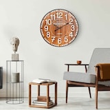 thumbnail of Wanduhr Vintage aus dunklem Holz Ø60 cm O91