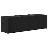 thumbnail of vidaXL Hochbeet mit 3 Fächern Schwarz 105x30x32 cm Poly Rattan