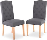 thumbnail of Esszimmerstuhl 2er-Set, Chesterfield-Design, Polsterstuhl im Set, eleganter Stuhl, Belastbarkeit 110 kg, Dunkelgrau, Beine Holz, Raburg Anastasia