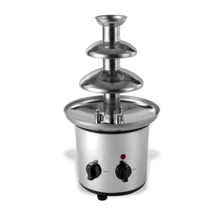Fontana di cioccolato a quattro livelli 23 centimetri 230 volt 250 watt acciaio inossidabile