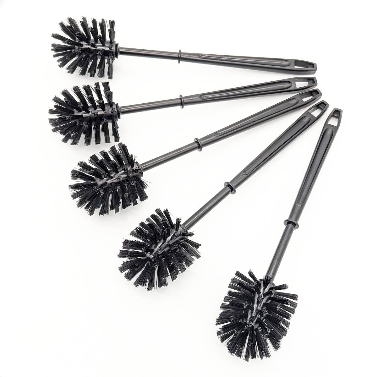 Andreas Bürsten GmbH 5 x WC-Bürste, Kunststoff, Rundkopf schwarz