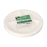 thumbnail of PAPSTAR 144 Teller, Zuckerrohr "pure" 3-geteilt Ø 23 cm · 2 cm weiss (89749, 12x12 Stück)