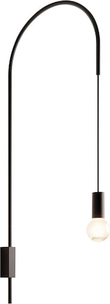thumbnail of Zafferano - Filo Wandleuchte, 200° schwenkbar, lackiertes Metall, E27-Glühbirne max. 60 W enthalten, H 110 cm - Schwarz