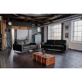 thumbnail of KAWOLA Sofa VILNIUS 2-Sitzer Lederfaserstoff schwarz