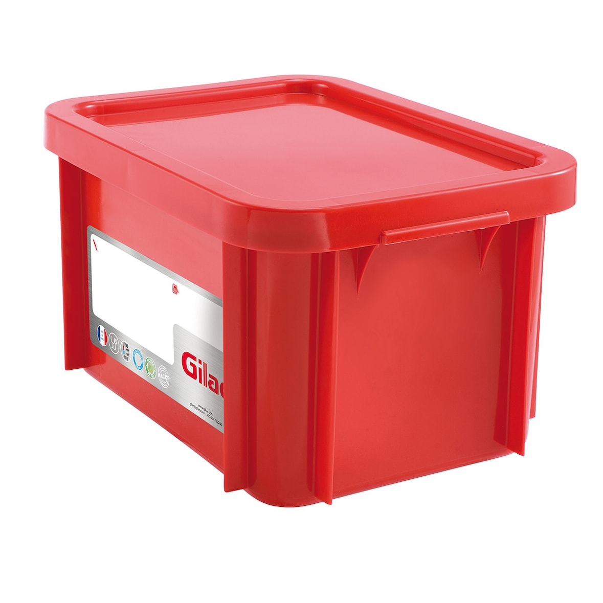 GILAC Bac renforcé HACCP 400 x 300 + couvercle - 15 L - Rouge G119609