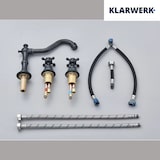 thumbnail of JULIAN | Vintage 3-Loch Badarmatur Schwarz gebürstet| Premium Retro Edelstahl Wasserhahn Waschbecken | Antike 2-Griff Mischbatterie Hotel Gastronomie