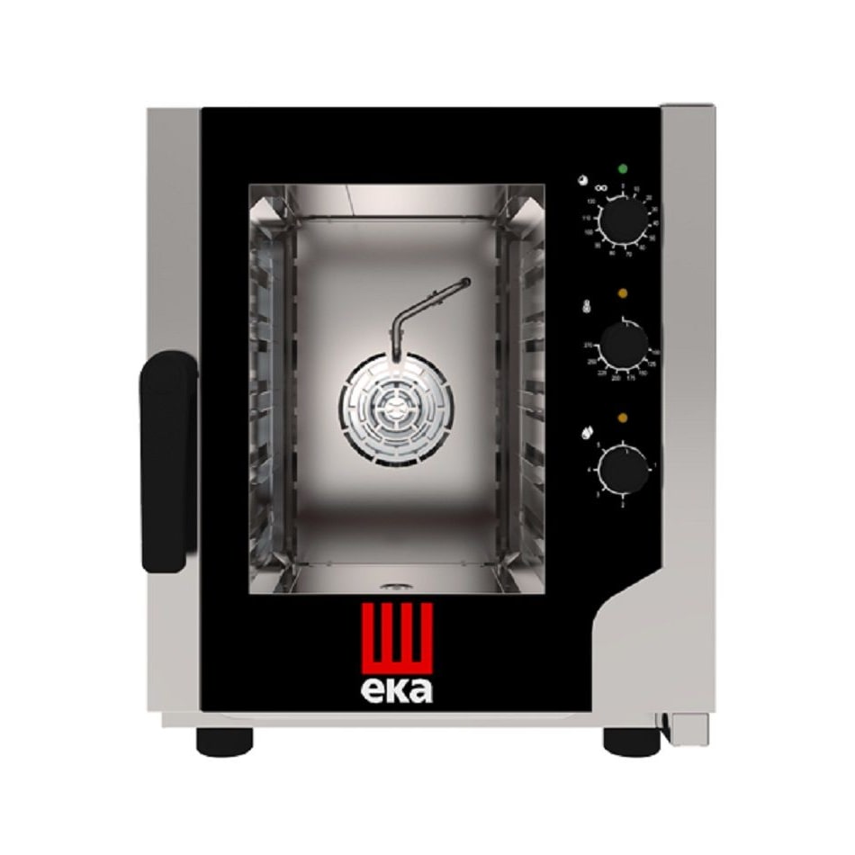 Forno elettrico gastronomia combinato convezione vapore 5 teglie GN2/3. Comandi manuali. Temperatura 100-270°C. TecnoEka EKF523NUD