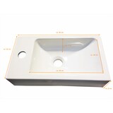 thumbnail of Gäste-WC Waschbecken 40 x 22 cm weiß Vega