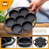 thumbnail of BBQ-Nerd® 6er Muffinbackform aus Gusseisen ? Cupcake Pan für Grill, Ofen & Dutch Oven ? Antihaft Muffinförmchen - Gusseiserne Muffinform mit Henkel