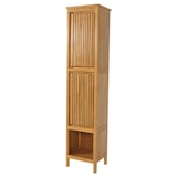thumbnail of Teak-Hochschrank HWC-M70, Badschrank, 2 Türen 5 Fächer, hochwertiges B-Grade-Teak (Kernholz, 20-30 Jahre) 181x41x35cm