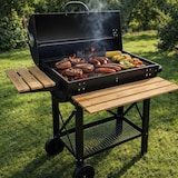 thumbnail of Barbecue A Carbone Con Ripiani Laterali BBQ Grill Da Giardino Con Cassetto Raccogli Cenere 110 x 70.5 x 101.5 Cm Nero