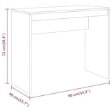 thumbnail of Scrivania in rovere affumicato 90x40x72 cm Modello Lofty Studio in derivati \u200b\u200bdel legno