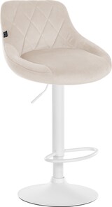 thumbnail of CHEFGASTRO Barhocker CAPE VERDE Samt Weiß HxBxT 83x46x49cm Samt Creme Barstuhl