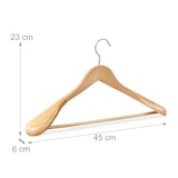 thumbnail of Relaxdays Anzug Kleiderbügel, 8er Set, breite Schulter, Hosenstange, für Jacke, Hemd, Hose, Holzkleiderbügel, natur