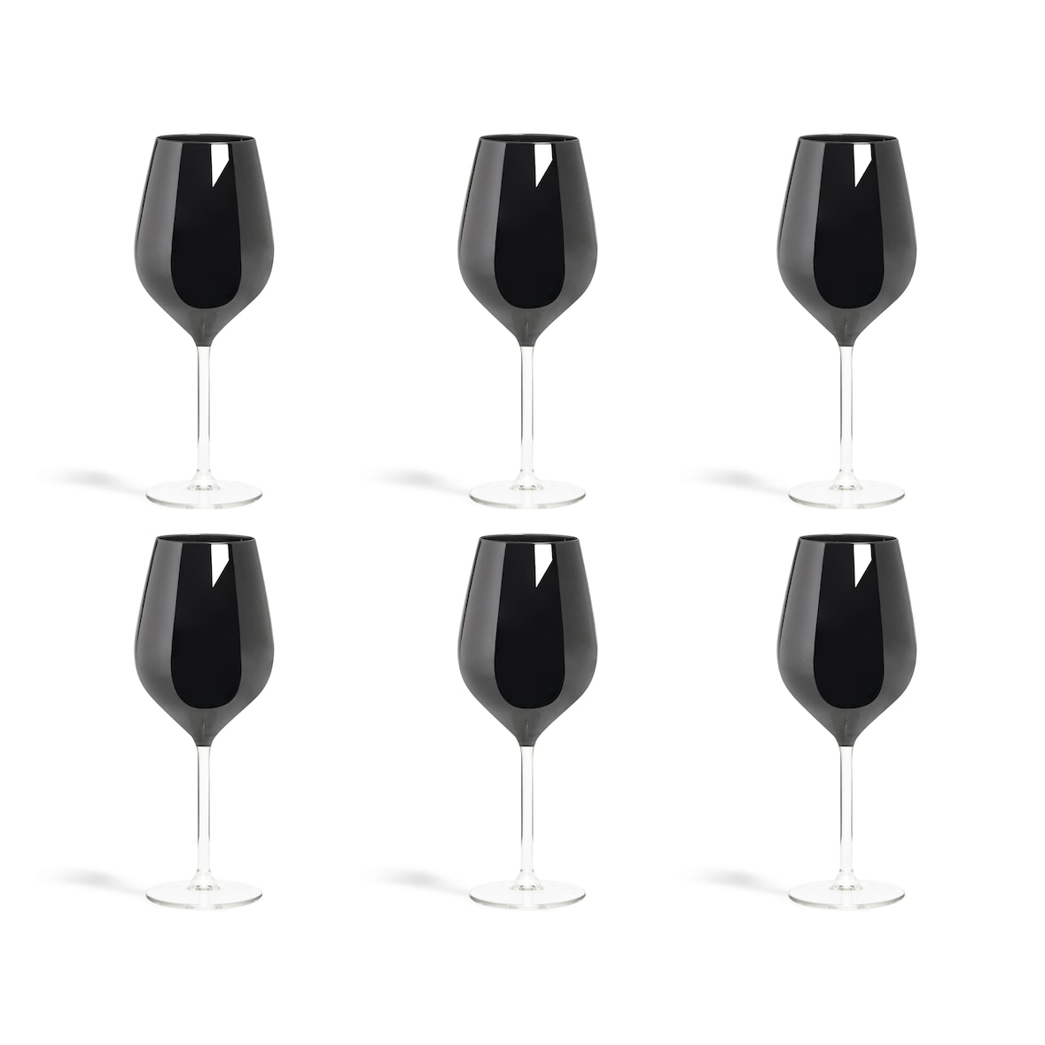 Excelsa lot de 6 verres à vin Color Wine verre 50 cl noir