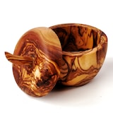 thumbnail of Dose in Apfelform aus Olivenholz 10 cm