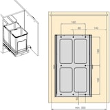thumbnail of Poubelle de recyclage extraction manuelle 2 bacs 12 litres Recycle Emuca