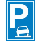 thumbnail of Gehweg Parkplatz Schild A6 Rückseite selbstklebend