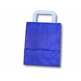 thumbnail of 250x Papiertragetaschen aus Kraftpapier 180+80x220mm blau