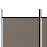 thumbnail of Décoshop26 - Paravent séparateur de pièce cloison 6 panneaux 300 x 200 cm en tissu anthracite et fer DEC031036