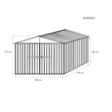 thumbnail of Box in lamiera casetta giardino Acciaio Zincato 360x345cm x h2.12m - 150KG - 12,42 mq - VERDE
