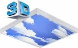 thumbnail of 62x62 LED Aufputz Aufbau Panel Panel Deckenleuchte Deckenlampe 3D Bild blauer Himmel mit Wolken