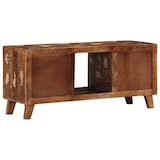 thumbnail of Helloshop26 - Meuble TV grand espace de rangement 105 x 46 x 32 cm style rustique salon en bois massif naturel 02_0058063