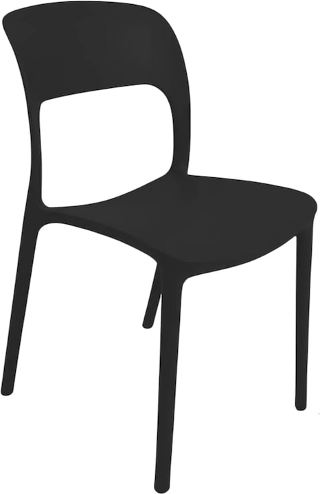 Sicignano Set aus 20 Noemi-Stühlen aus Polypropylen, 80 x 48 x 42 cm, Anthrazit