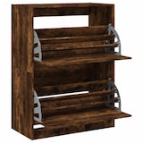thumbnail of Helloshop26 - Armoire à chaussures range chaussures rangement meuble entrée couloir salon 2 tiroirs rabattables fumé brun 02_0021334