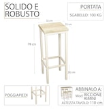 thumbnail of Set de 2 taburetes de bar de roble beige Mod. RICCIONE RIMINI de Yelloo