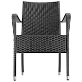 thumbnail of tectake Sillas de jardín de ratán GIRONA, apilable, capacidad de carga 120 kg - Juego de 8 negro
