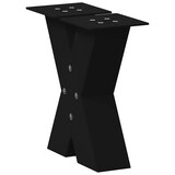 thumbnail of vidaXL Couchtischbeine X-Form 2 Stk. Schwarz 40x(30-31) cm Stahl