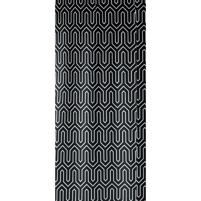 Textil Duschvorhang Ethnic Schwarz Weiss 120x180 cm, inkl. Duschvorhangringe inkl. Beschwerung