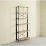 thumbnail of Möbilia Prateleira com 6 prateleiras | MDF folheado | Estrutura metálica | L 85 x P 30 x A 210 cm | preto natural