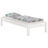 thumbnail of Weißes Futonbett ohne Kopfteil Kiefer massiv 90x200 mit Matratze und Rollrost 60.35-09WM