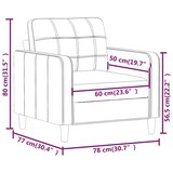 thumbnail of vidaXL Sessel Schwarz 60 cm Kunstleder